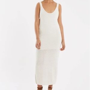 Zulu & Zephyr Organic Cotton Blend Knit Dress Size 4 White Color
